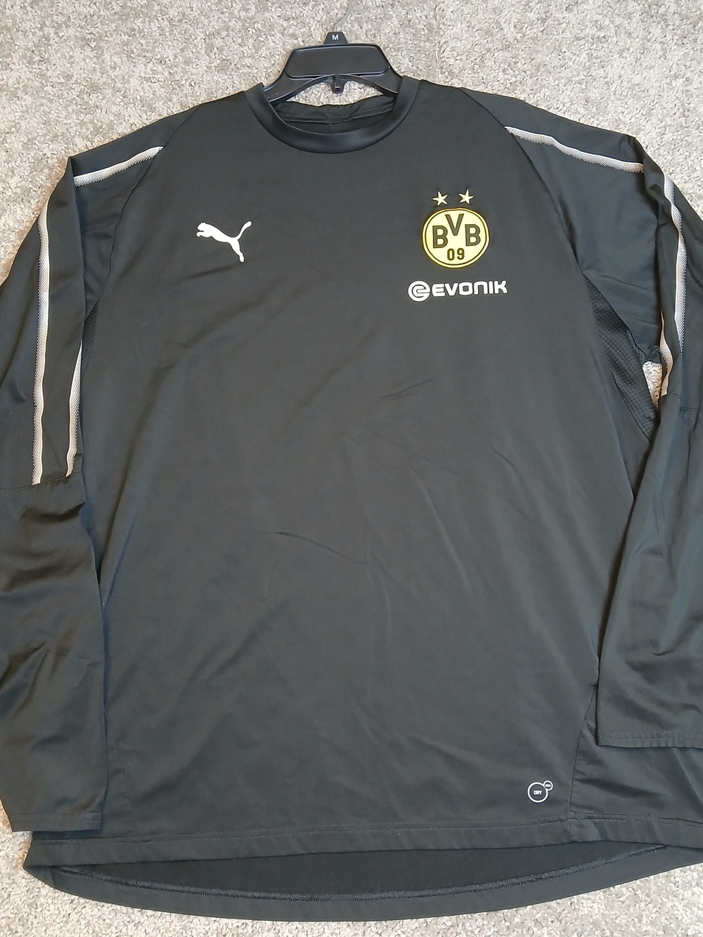 Puma Borussia‎ Dortmund Black Training Top with Yellow Crest for Men - XXL